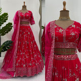 Fancy Red Thread Sequance Lehenga