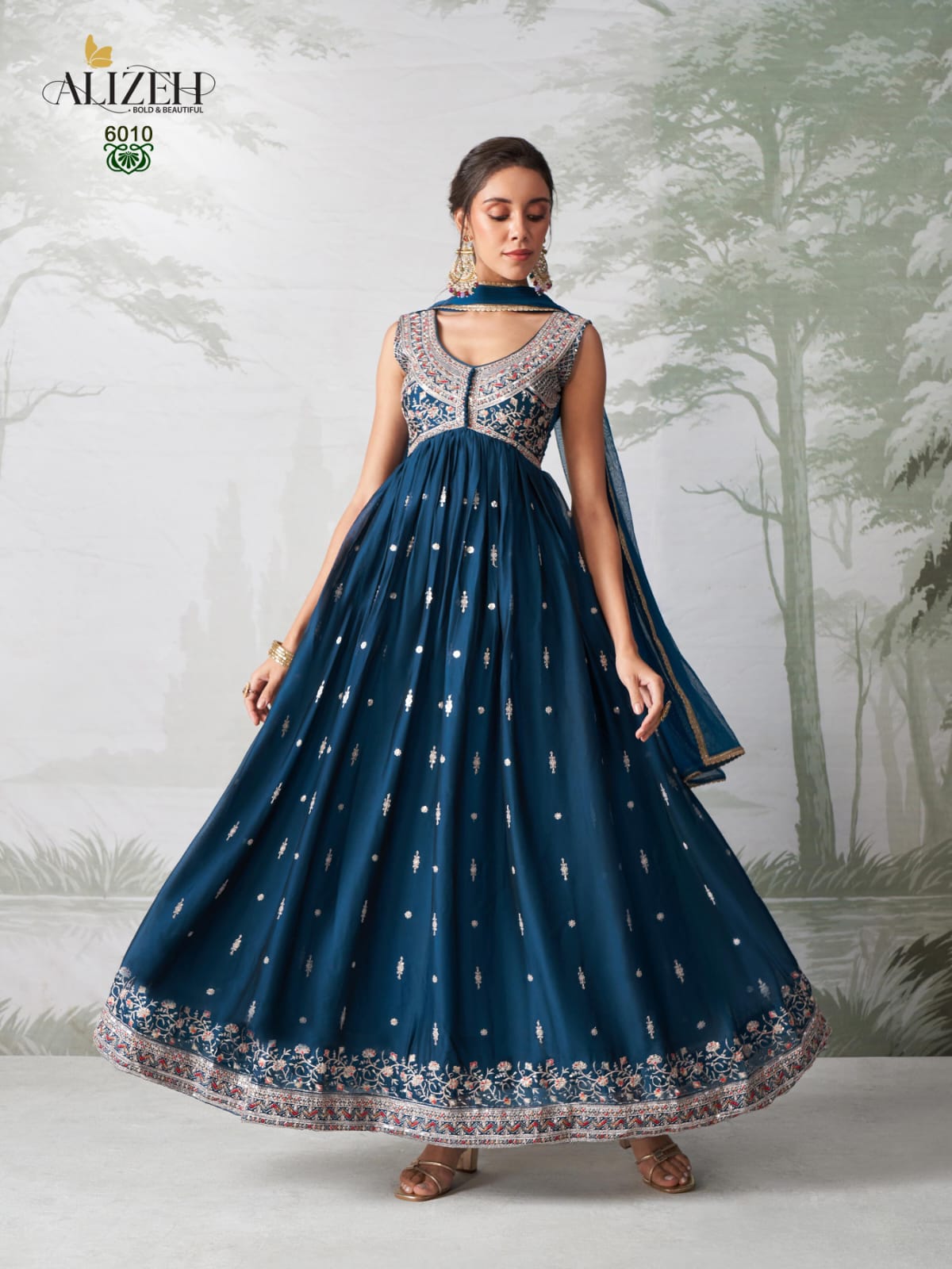 Traditional Western Style Anarkali Gown