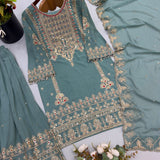 Designer Embroidered Top Sharara