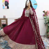 Designer Maroon Gown Collection