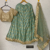 Satin silk lehnga with zari Lehenga