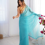 Sky Burberry Net Saree Collection