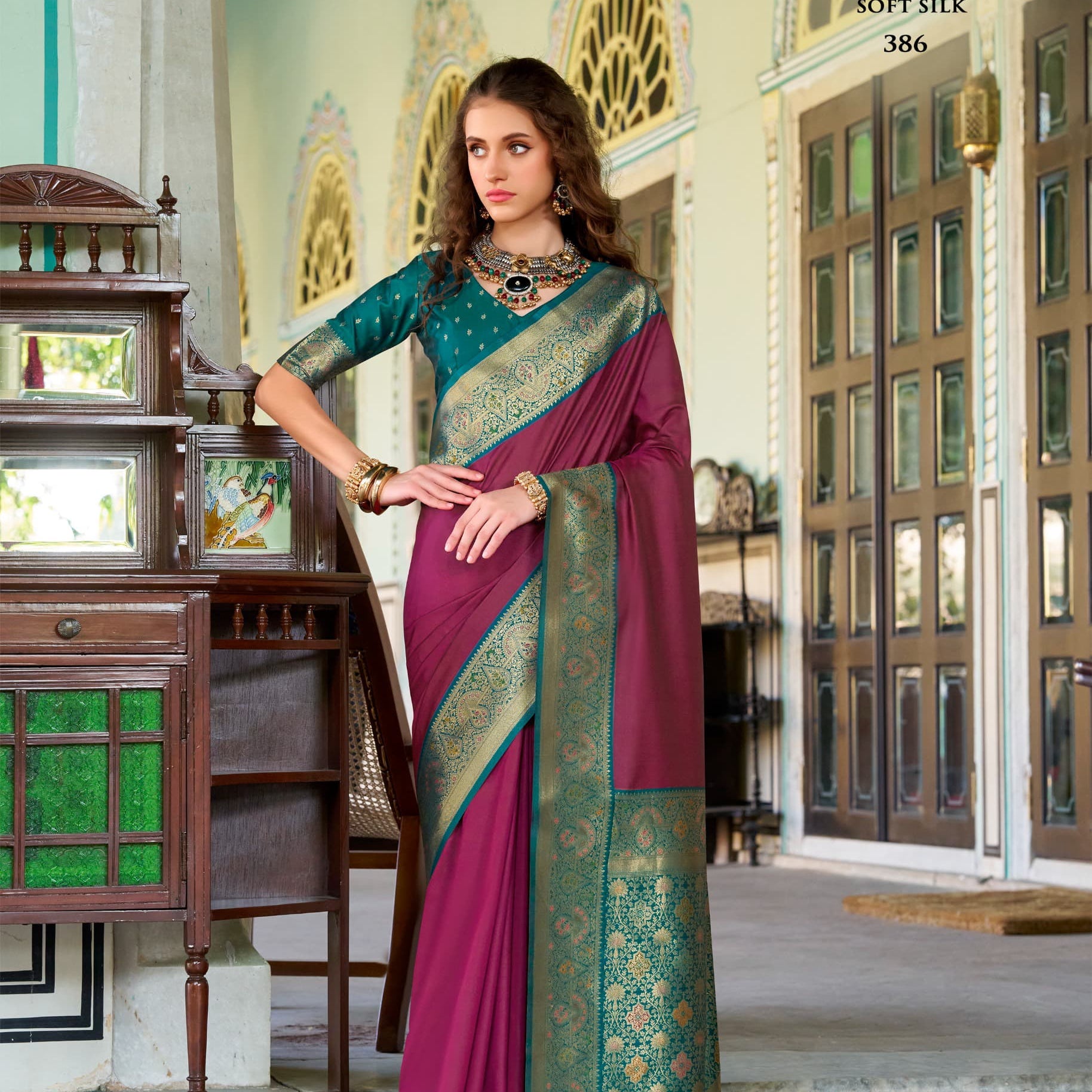 Designer Pure Chandan Silk Saree