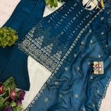 Exclusive Fendy Satin Embroidered Suit