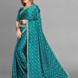 Women Bandhani Satin Saree