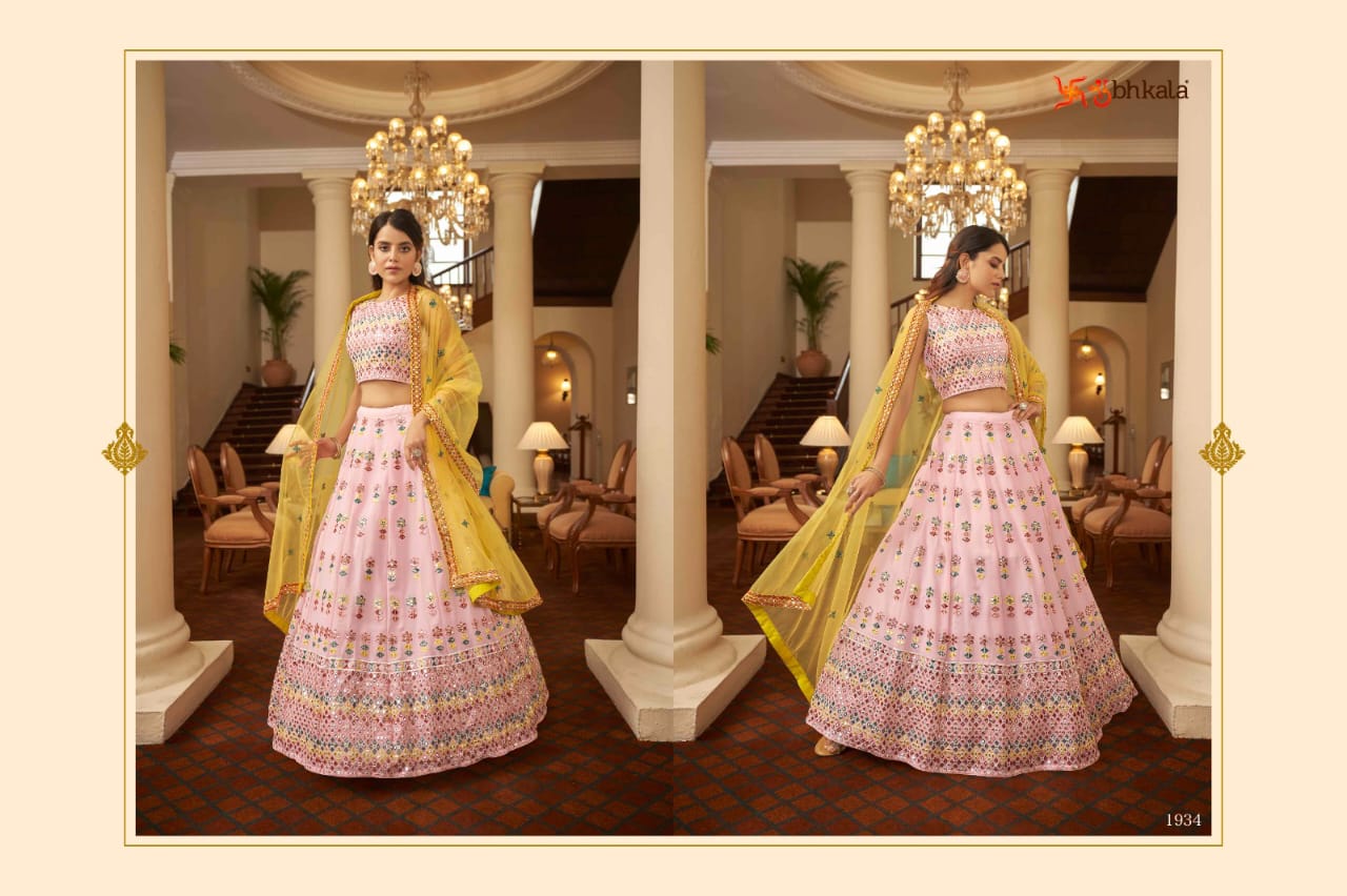 New Exclusive Bridal Gota Patti Embroidered Semi Stitched Lehenga Choli