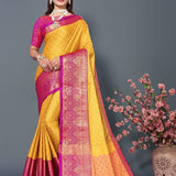 Beautiful zari weaving silk saree