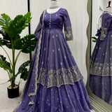 Designer Simmer Silk Top Lehenga