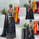 Superhit Black Bollywood Lehenga Choli