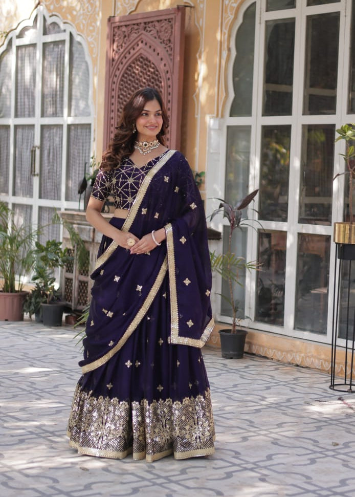 Rangoli Silk Sequence Lehenga Choli