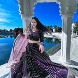 Party Wear viscose Velvet Lehenga choli