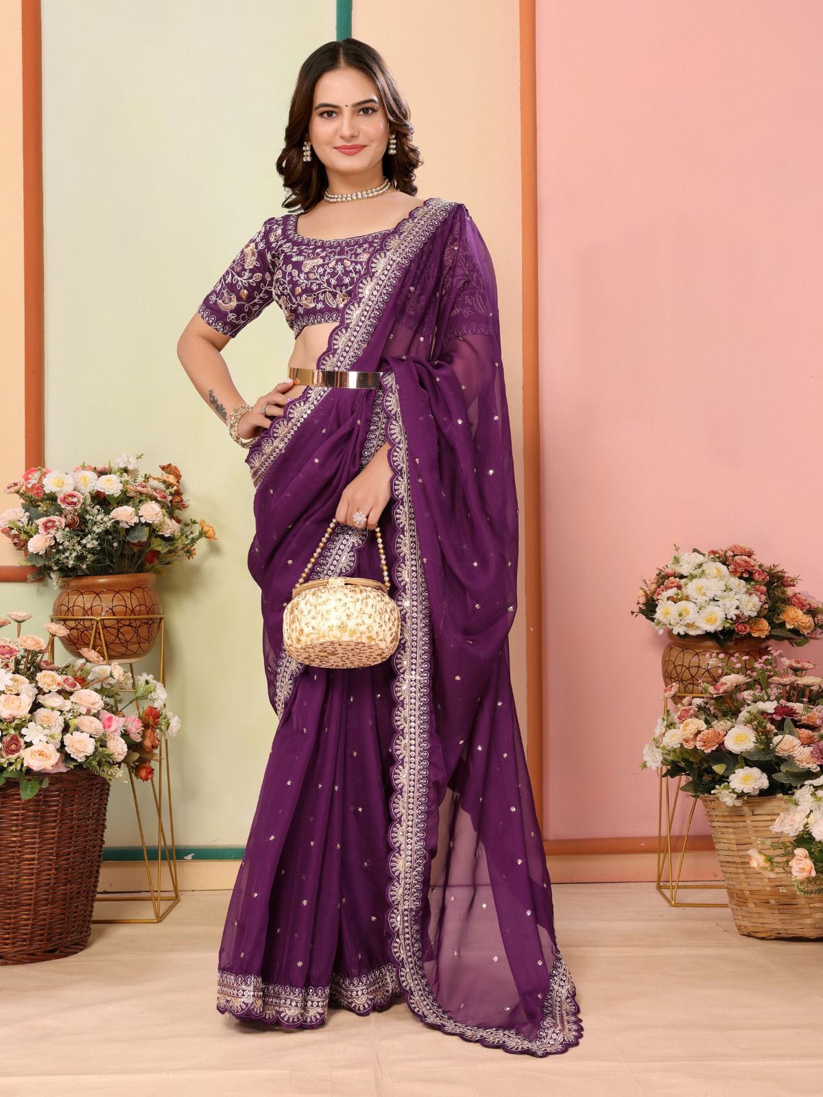 Festival Organza Silk Saree