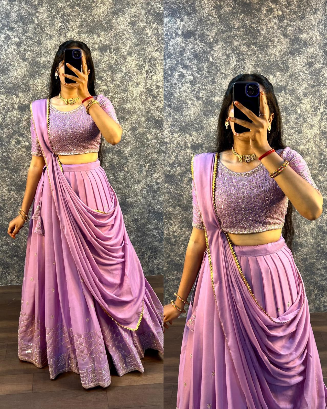 Heavy Star Silk Georgette  Lehenga