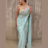 DESIGNER WEAR COLLECTION SEQUANCE WORK SAREE