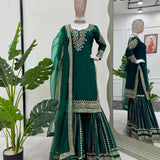 Dark Green Brid Suit Sharara Collection