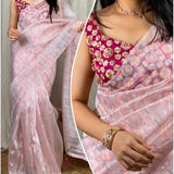 Partywear Organza Saree