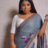 Flower Print Georgette Saree