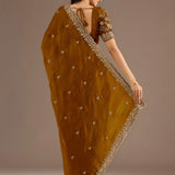 Mustard God Tissue Silk Saree