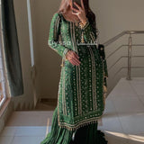 Beautifull Green Party Look Suit