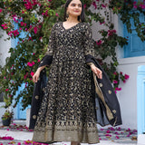 Black Heavy Georgette Anarkali Gown