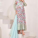 Designer Partywear Flower Printed Gown