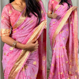 beautiful cotton jacquard saree