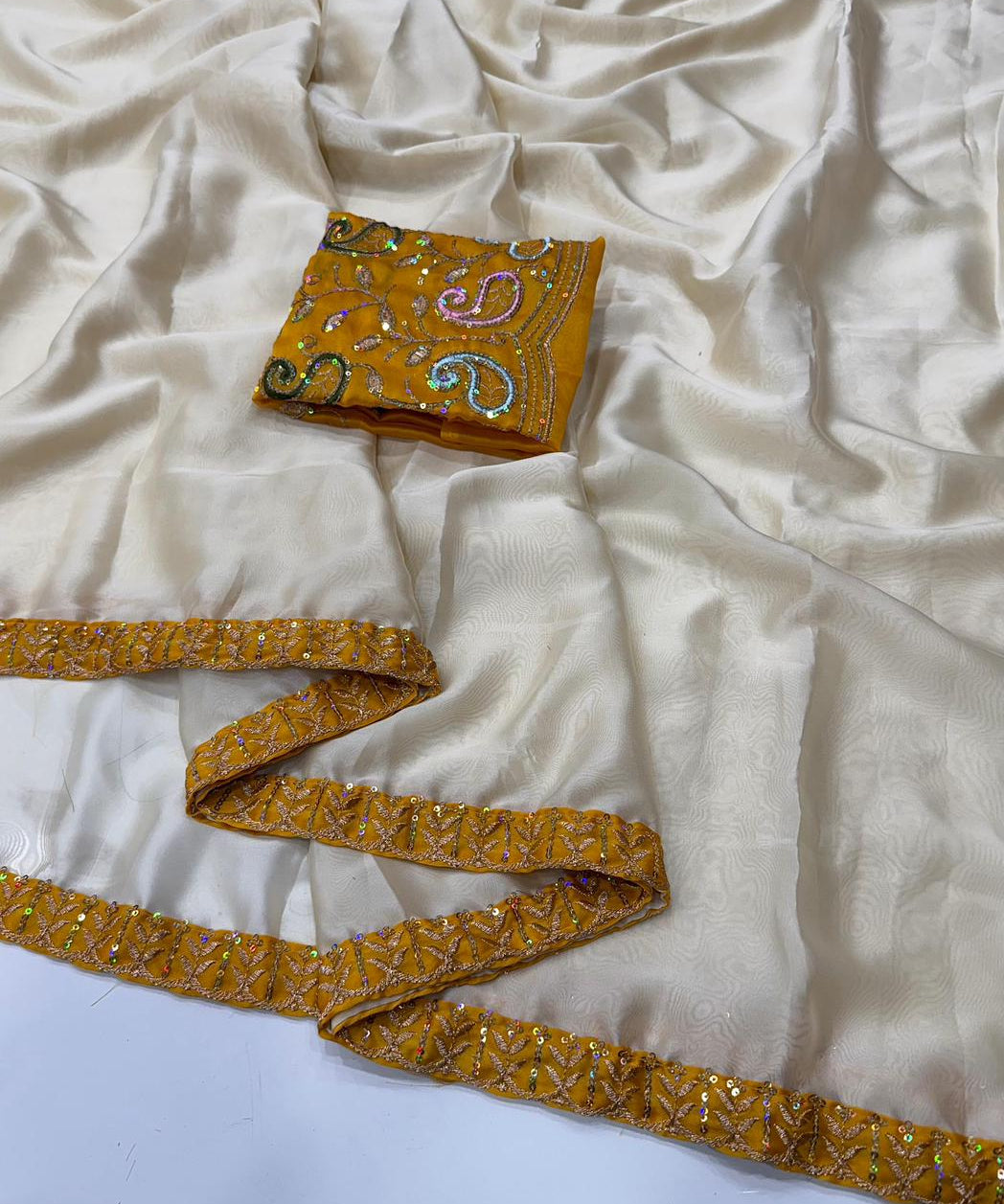 Rangoli Sequence Embroidered Saree