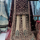 Rajwadi Bridal Velvet Lehenga