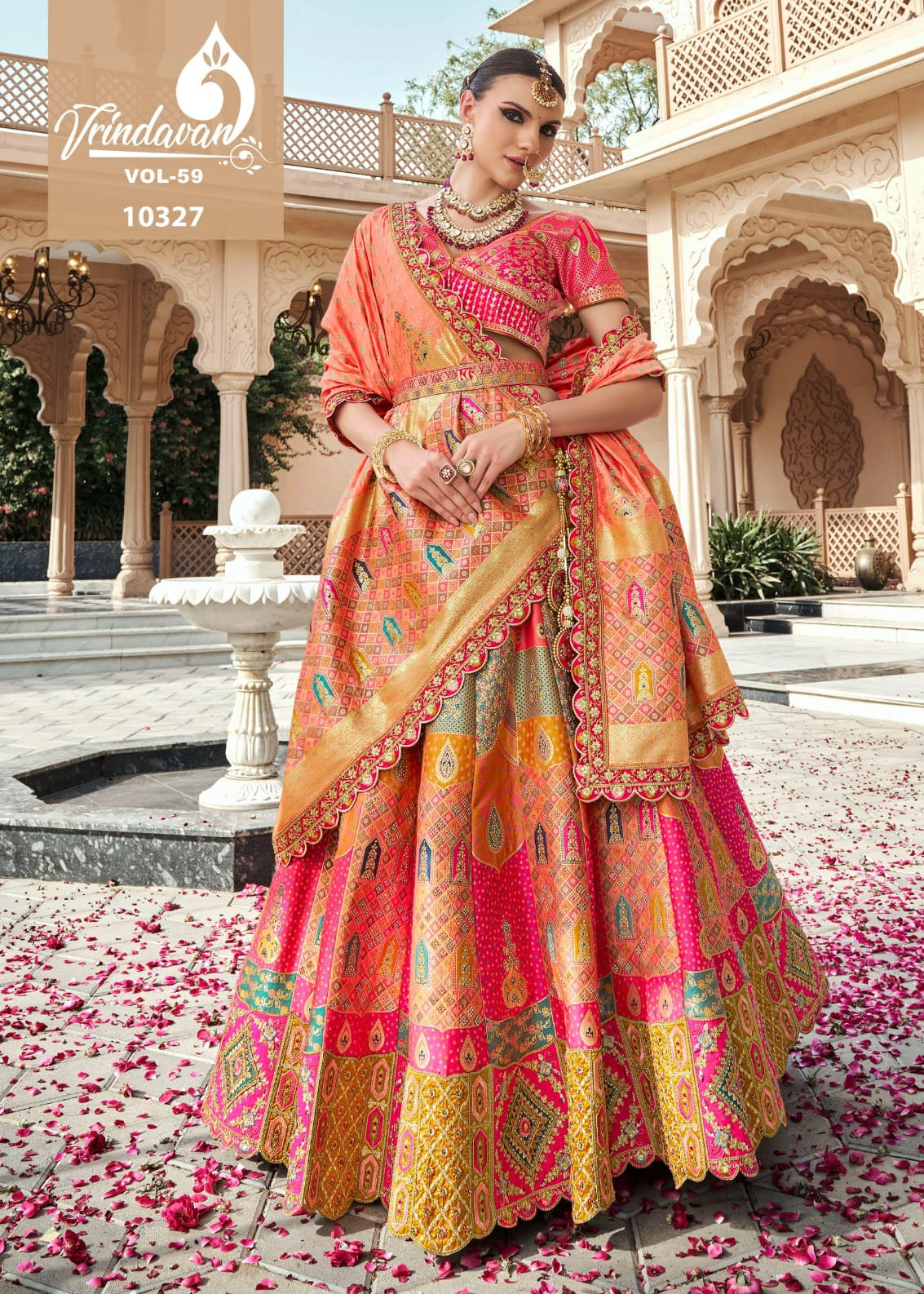 Vrindavan Premium Wedding Silk Lehenga
