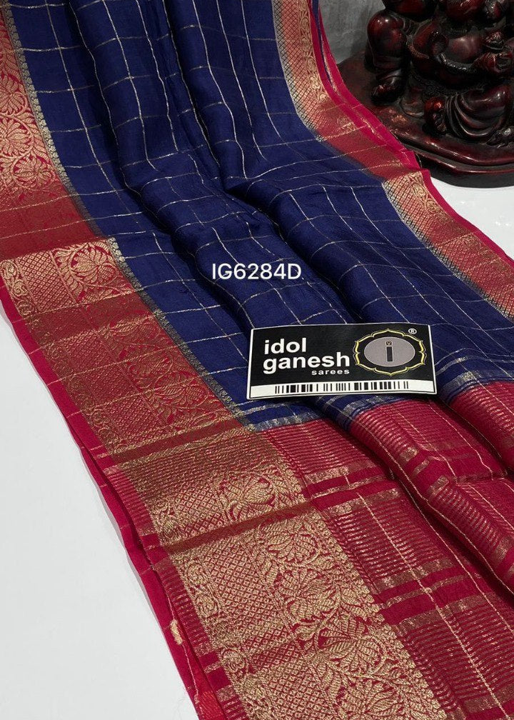 Soft Contrast Weaving Silk Saree