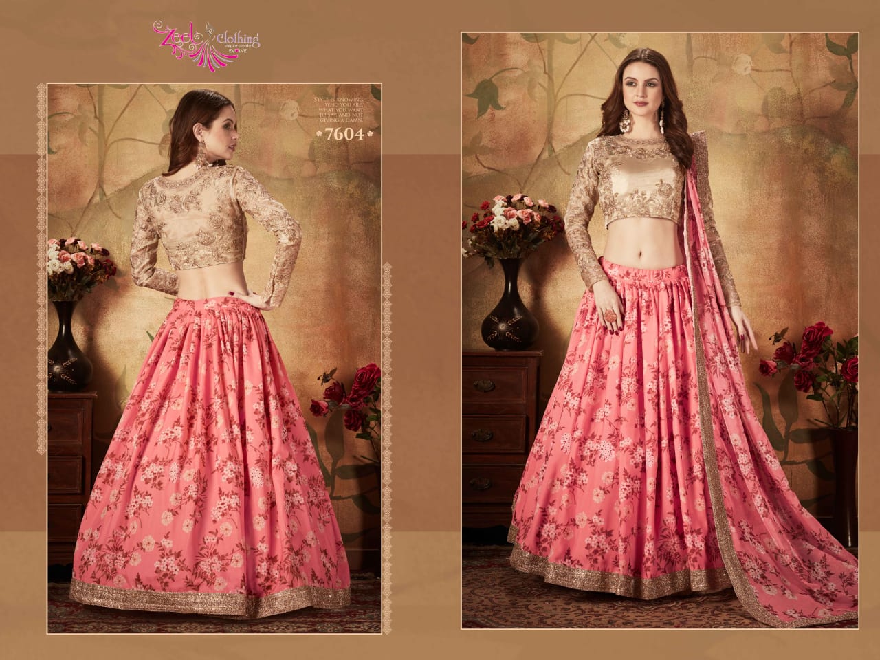 Heavy Premium Flower Print Lehenga