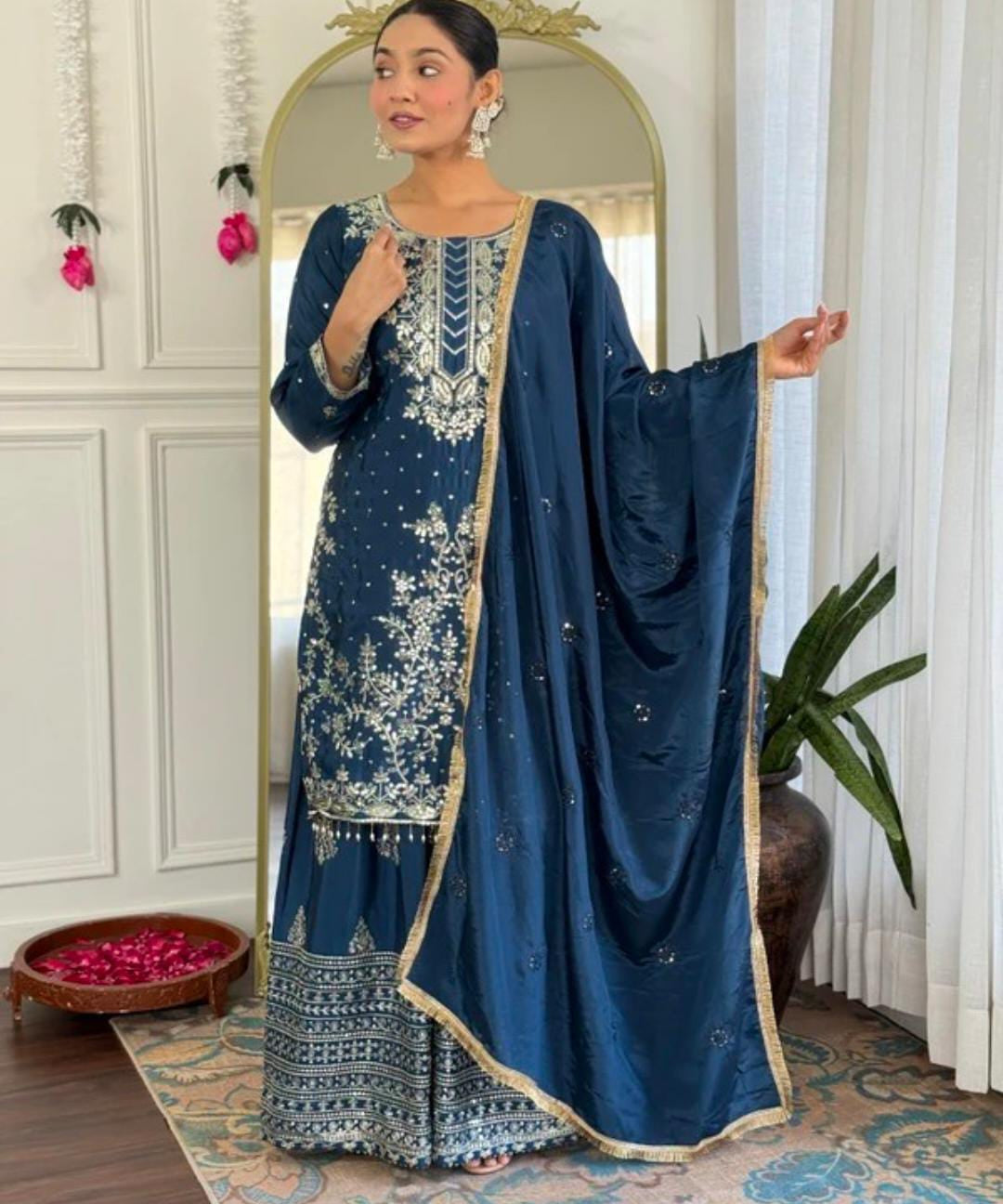 Charming Chinon Silk Top Lehenga