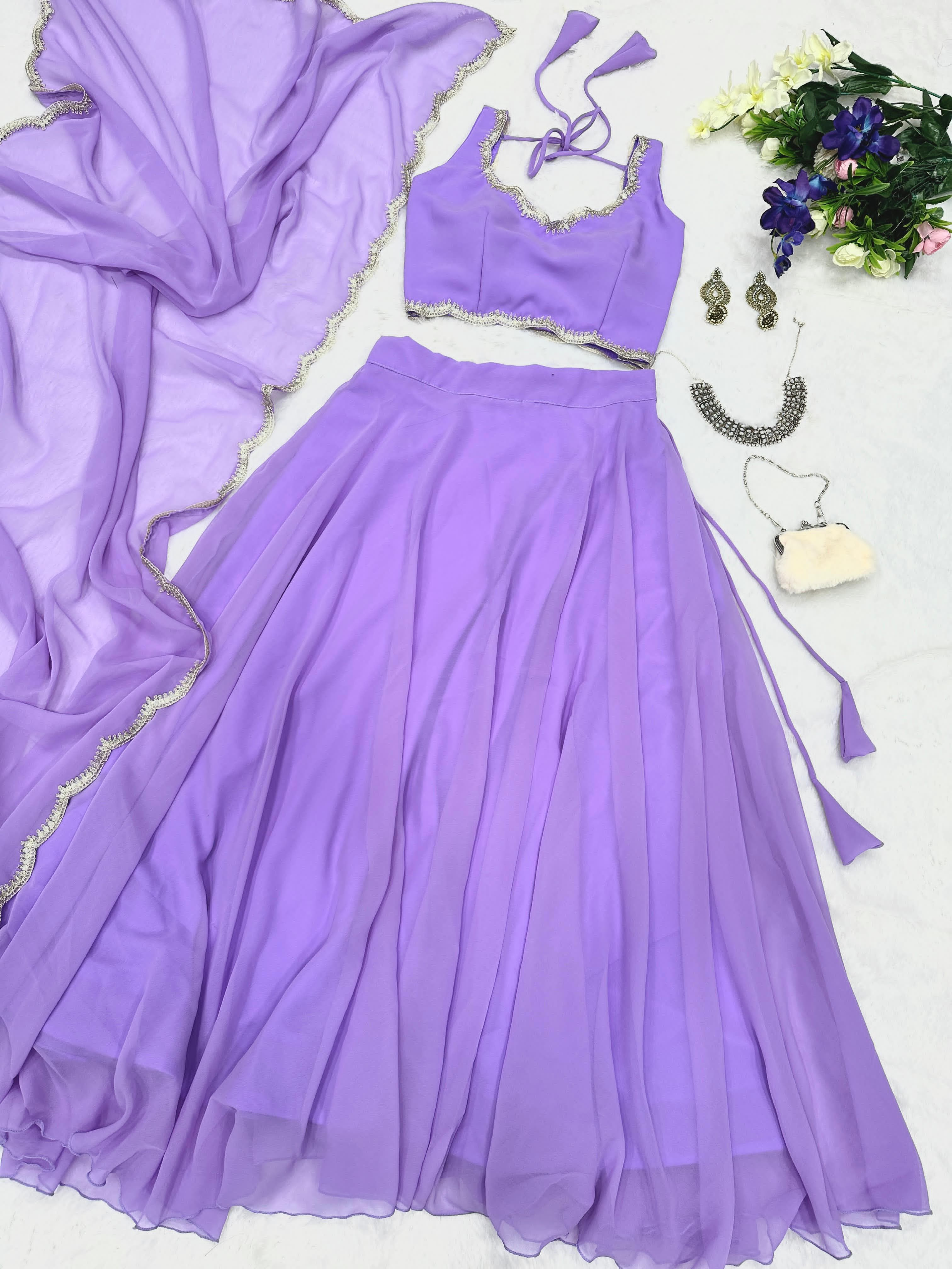 Fancy Purple  Lehenga Choli