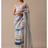 Premium Striped Digital Printed Saree