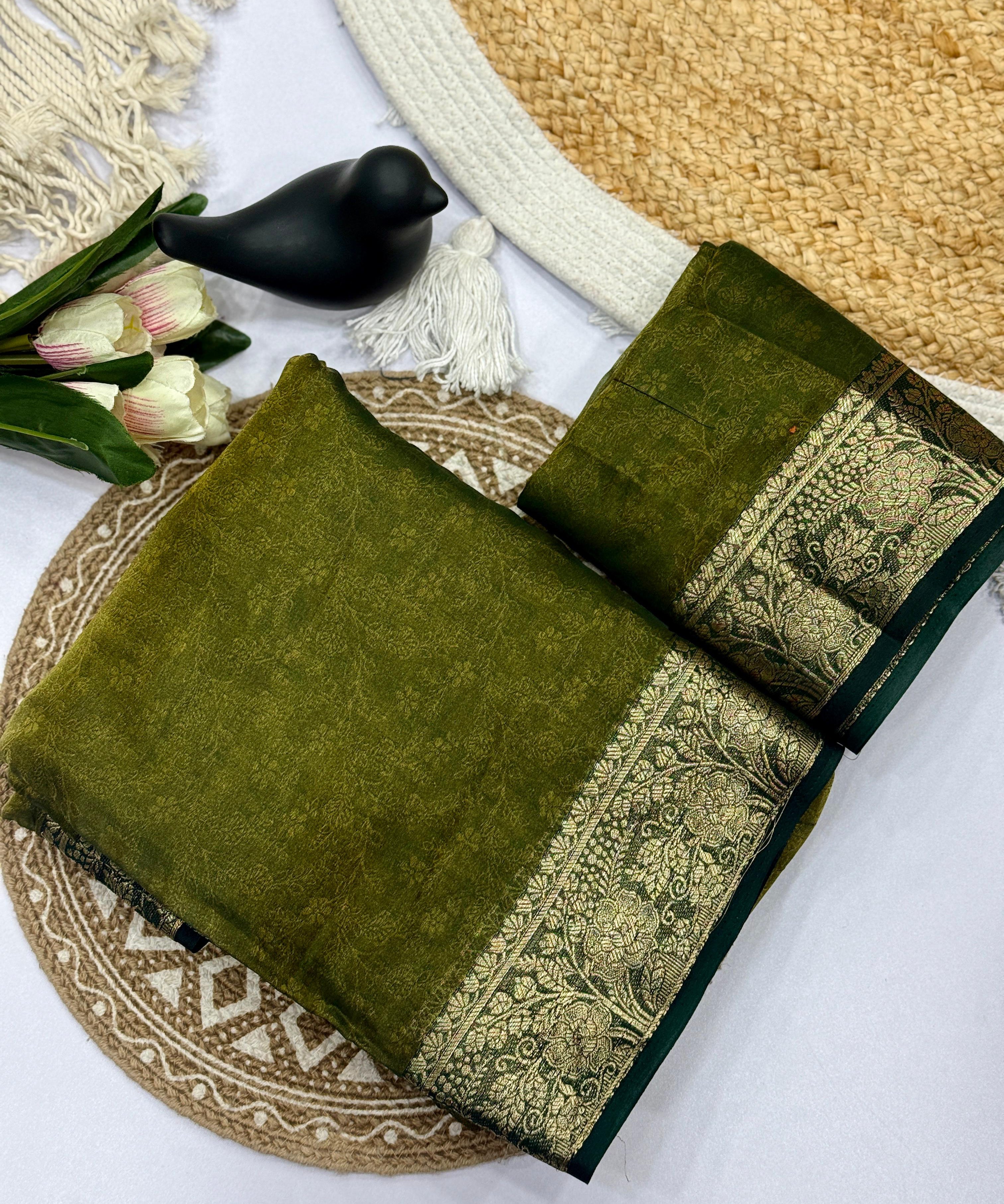 Super Shiny Space Silk Saree