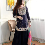 Attractive Party Wear Kurti-Sarara