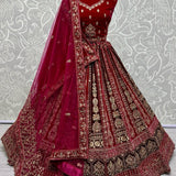 Designer Bridal Velvet Wedding Lehenga