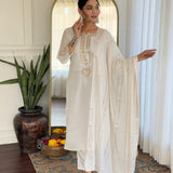 Viscose Chanderi Straight Suit