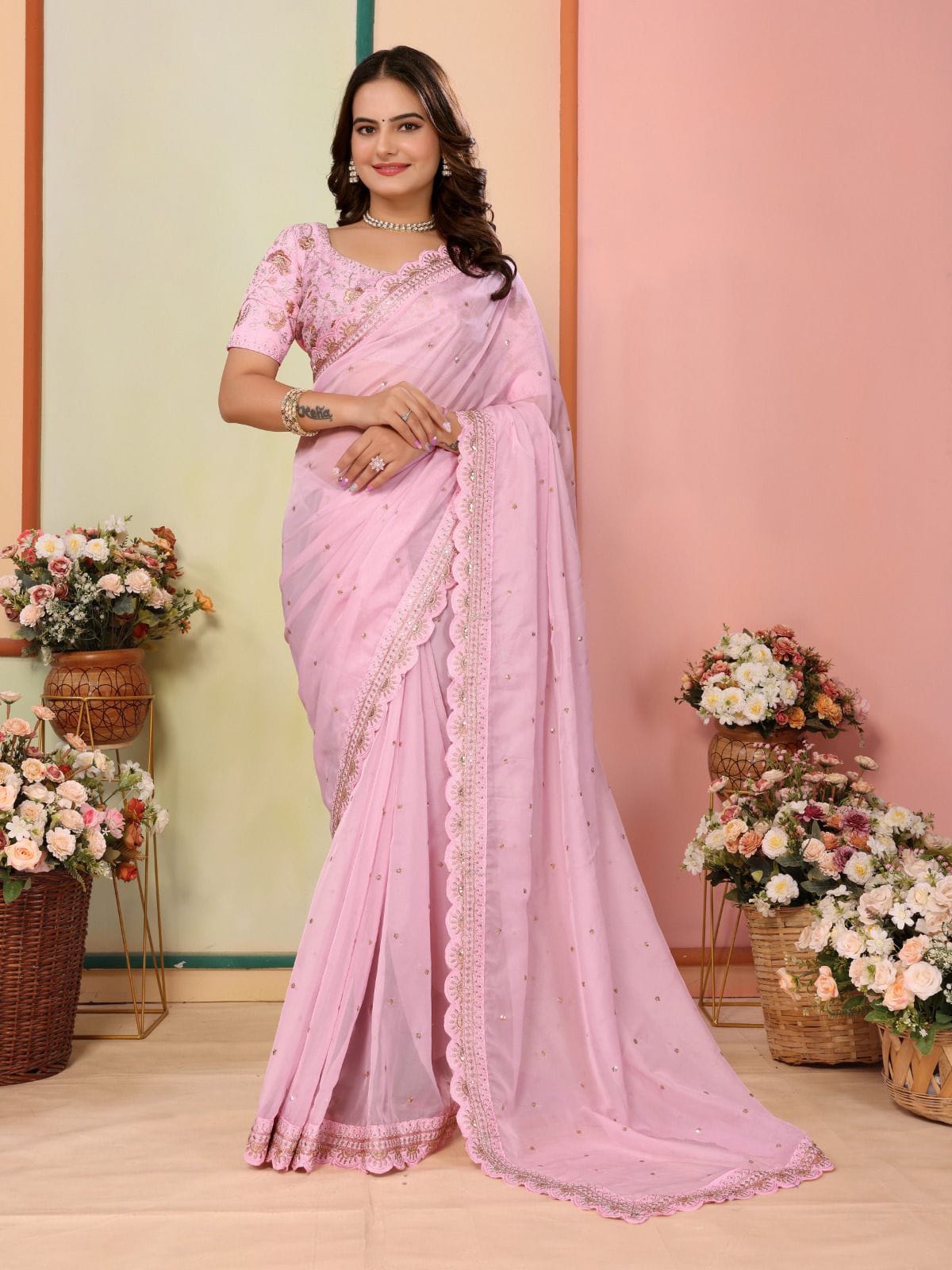 Festival Organza Silk Saree