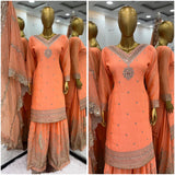 Designer Heavy Top Plazzo Suit