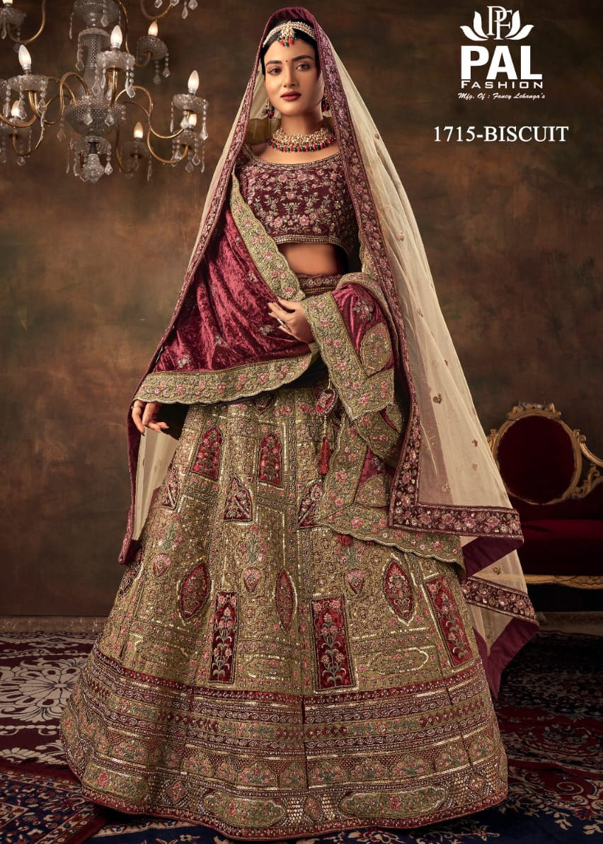 Premium  Bridal Velvet Wedding Lehenga