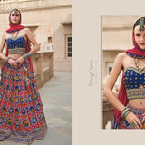 Ajarakh Print Heavy Bridal Lehenga