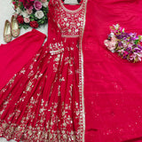 Karishma red Embroidered Suit