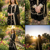 Premium Embroidered Top Plazzo