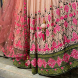 Pink Attractive Embroidered Lehenga