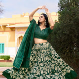 Ethnic Look Tussar Silk Lehenga