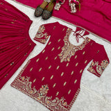 Red classy Heavy Top Sharara