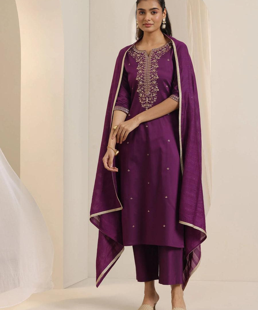 Designer Roman Silk Straight Kurti