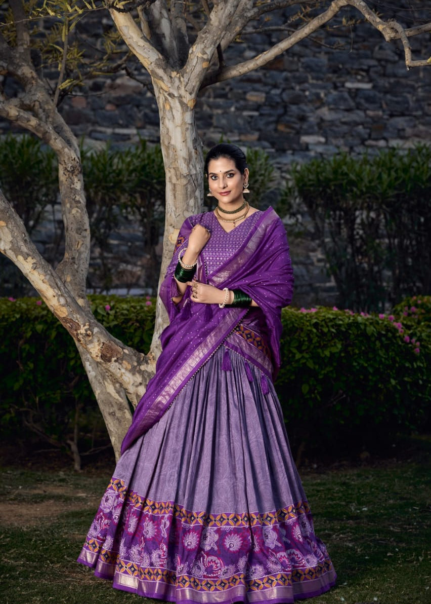 Glamour Tussar Silk Lehenga Choli