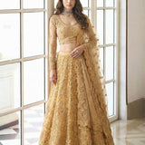 Alizeh Golden Wedding Embroidered Lehenga